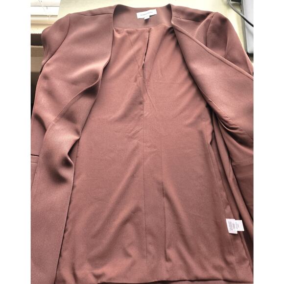 JACKET/SUIT TOP-NORDSTROM-Chocolate Brown-No Buttons-No Collar-Size XL - Picture 4 of 12